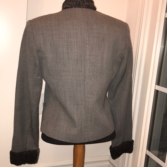 93 Karen  Nicole New York Vintage fur trimmed jacket sz 6 p2p 16 - Picture 7 of 11
